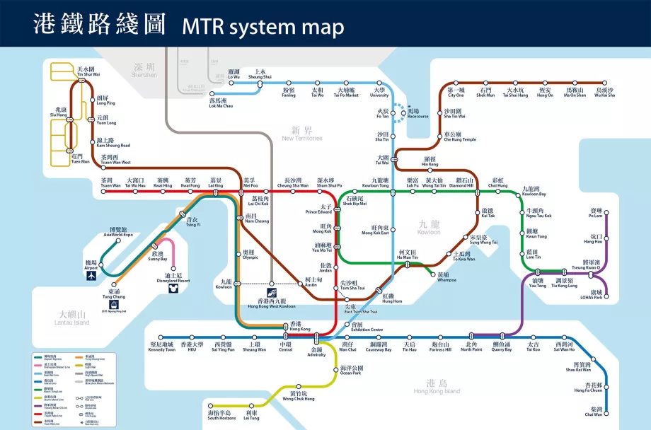 Карта на метрото MTR