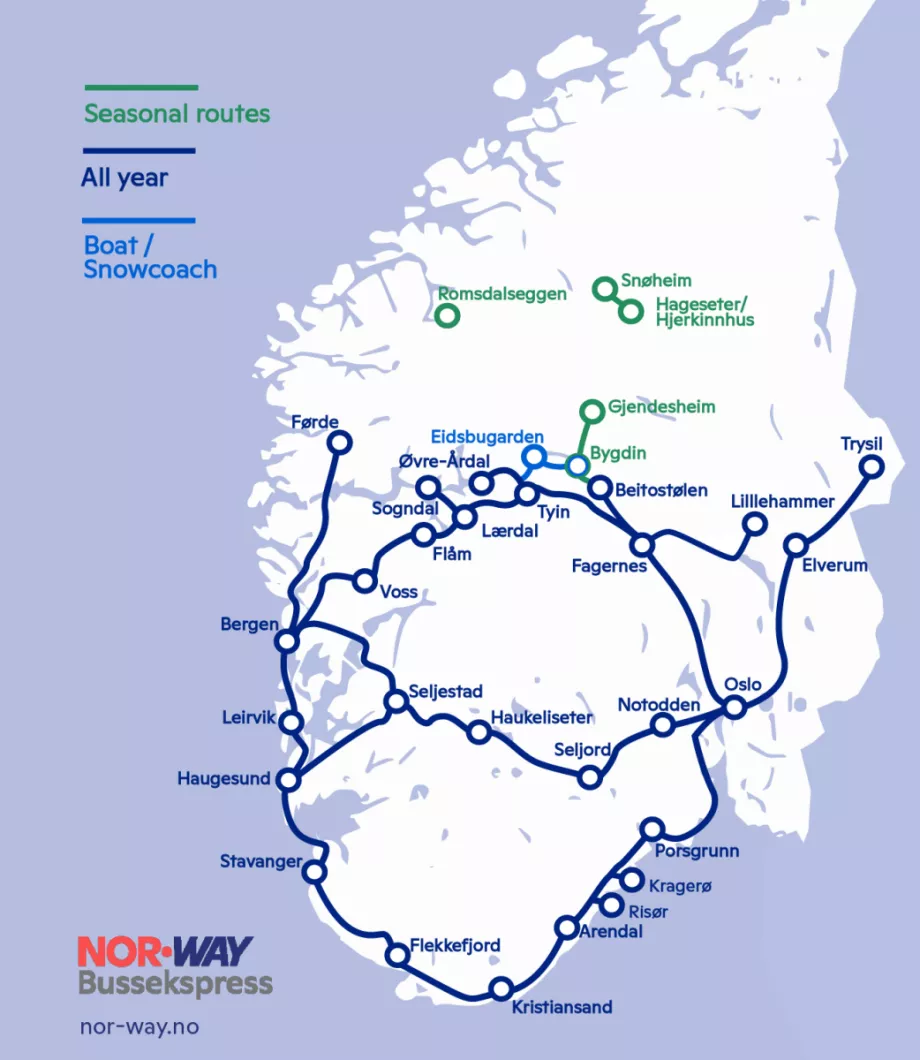 Мрежата от линии Nor-Way