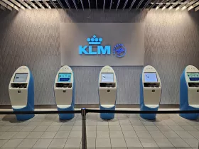 KLM transfer kiosks