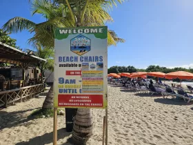 Prices of deckchairs on the beaches