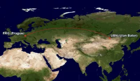 Нов маршрут на Eznis Airways от Прага до Улан Батор