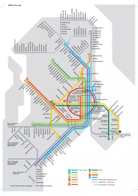 Карта на метрото и влаковете в Копенхаген