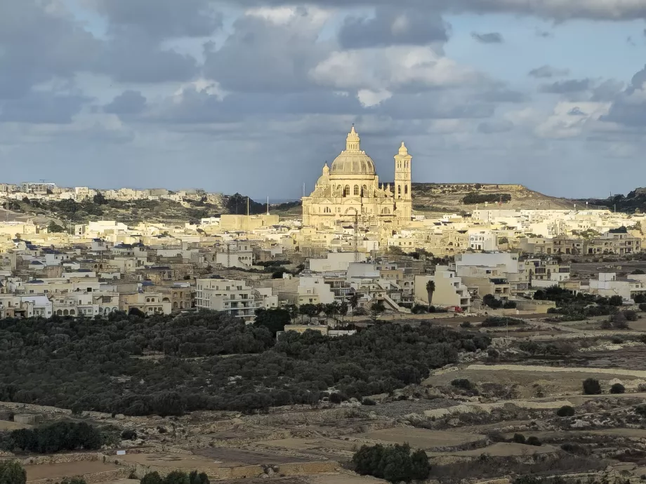 View of the rotunda from the town of Ta'Sannat