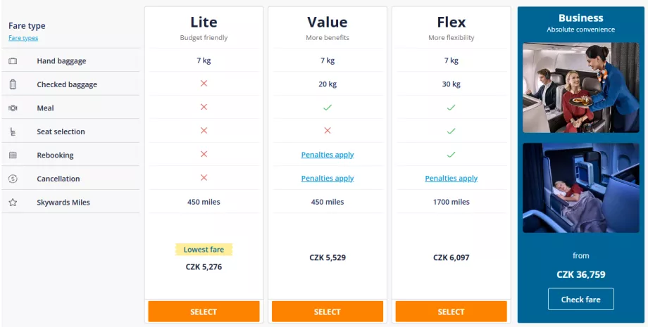 Примери за тарифи на Flydubai